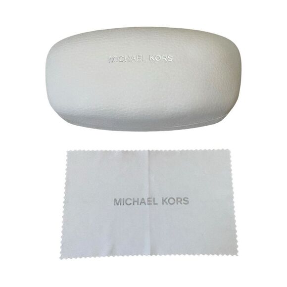 Michael Kors Accessories - Michael Kors Textured Leather Hard Clamshell Sunglass Case + Cleansing Cloth